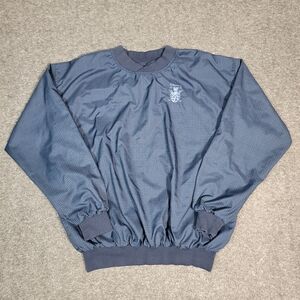 Vintage Röche USA Made Golf Windbreaker Pullover Mens M Indianwood Crest Plaid